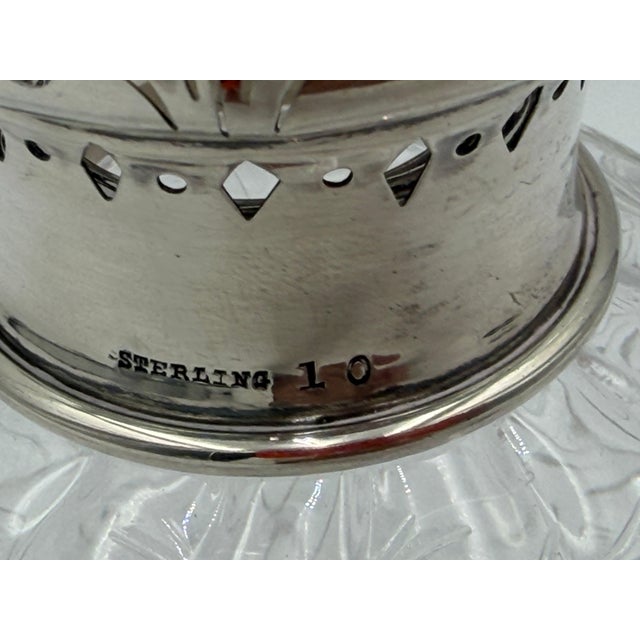 Antique American Sterling Silver and Cut Crystal Dresser Bottle, circa 1900 For Sale In West Palm - Image 6 of 17