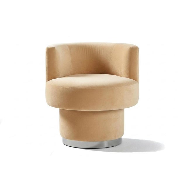 Caos Accent Chair in Creme Velvet by Moanne For Sale - Image 6 of 6