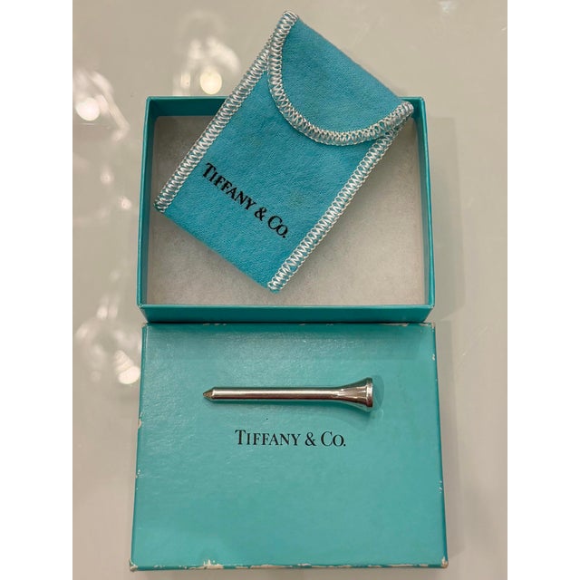 Contemporary 1990's Tiffany & Co Sterling Silver Golf Tee With Original Box For Sale - Image 3 of 9