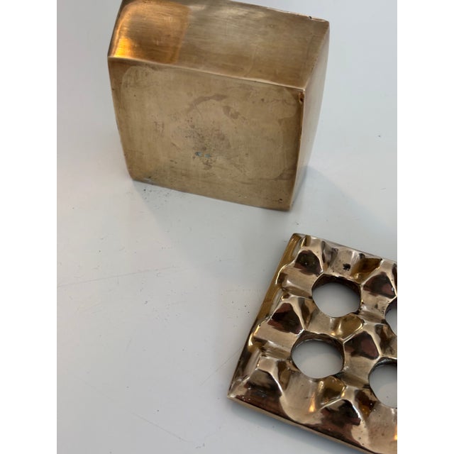 Metal Vintage Ultima 15 Ashtray in Brass by Holger Bäckström and Bo Ljungberg, 1970s For Sale - Image 7 of 9