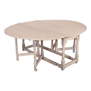 English Bleached Dining Table, 1890s For Sale