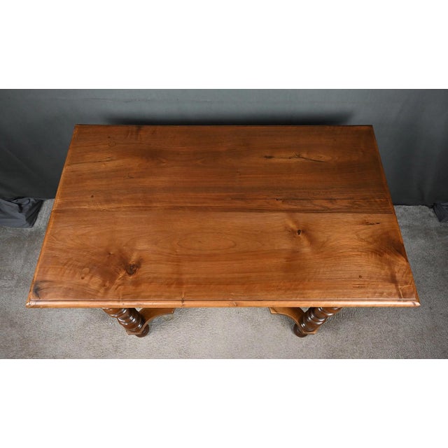 Late 19th Century Louis Philippe Flat Walnut Desk For Sale - Image 10 of 18