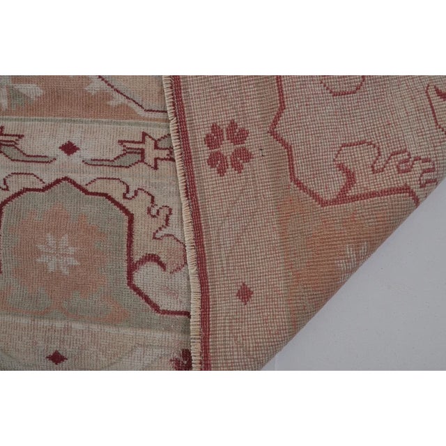 Handmade wool carpet in Turkish Anatolia , Vintage Oushak Rug,Turkish Vintage Anatolian Rug, Handmade wool Rug . One Of...