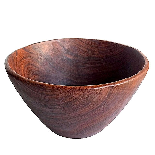 Offered is a beautiful extra large hand turned teak wood bowl. Perfect for large gatherings and people serious about...