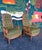 Great pair of mid century Broyhill accent chairs. Fabric is a nice forest green with tufted back cushions, wooden frames...