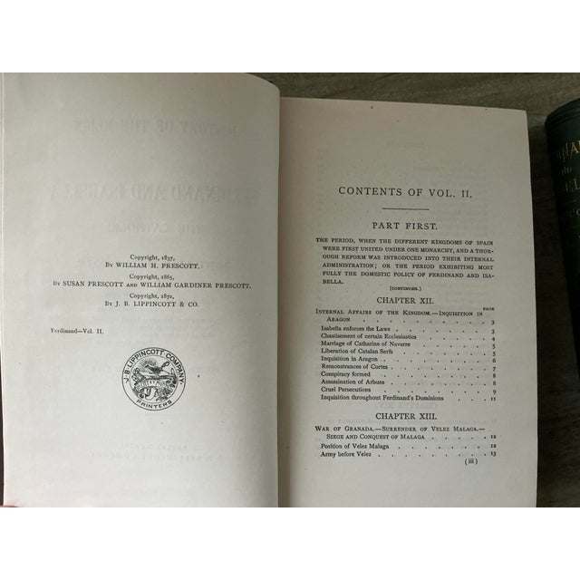 19th Century Antique j.b. Lippincott "Ferdinand and Isabella" - Complete 3-Volume Set For Sale - Image 14 of 18
