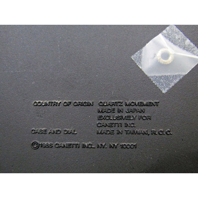 1986 Nicolai Canetti Modern Time Postmodern Wall Clock For Sale - Image 10 of 10
