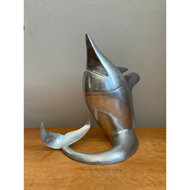 Mid-Century Modern Retro Metal Dolphin Beverage Cooler For Sale - Image 3 of 13