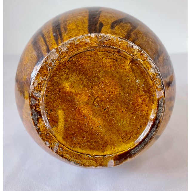 Ceramic Vintage Glazed Ceramic Vase For Sale - Image 7 of 9