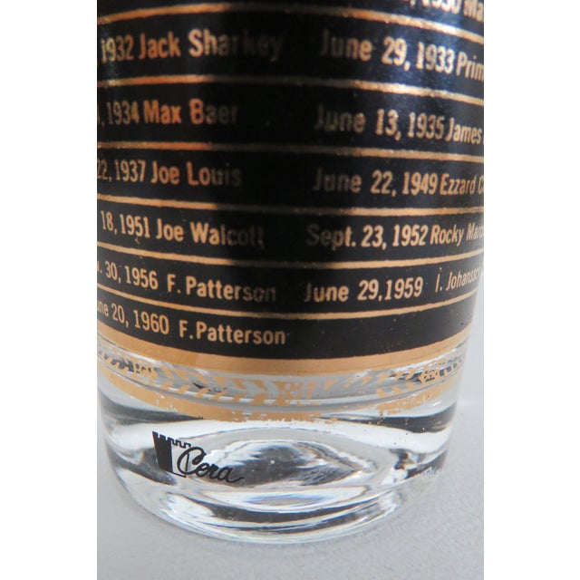 Cera All Time Greats 5pc Set Highball Cocktail Glasses Black With 22k Gold 4994b For Sale - Image 13 of 18