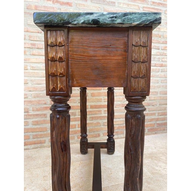 Early 20th Century Spanish Carved Walnut Console Table For Sale - Image 14 of 18