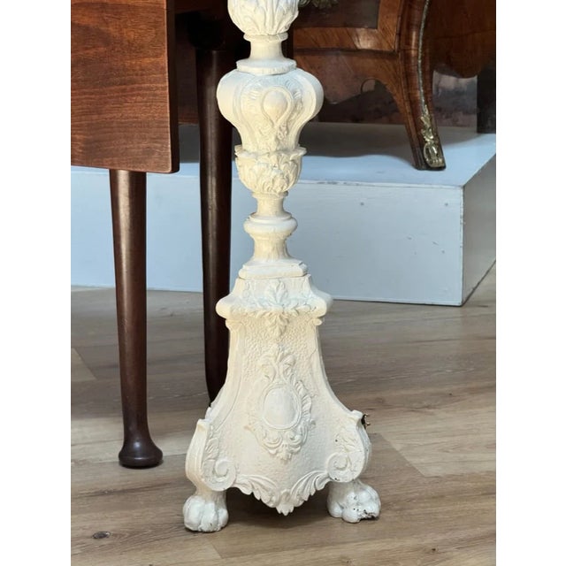 Italian Tall 18th Century Pricket Stick Floor Lamp For Sale - Image 3 of 5