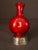 1990s Modern Enamel Pomegranate Dreidel Sevivon Solid Metal Gilt Hebrew Letters Base Stand For Sale - Image 4 of 14
