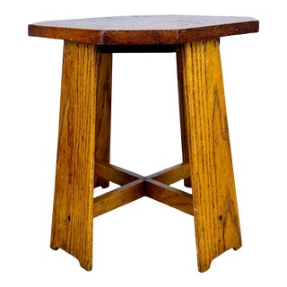Antique Arts & Crafts Mission Oak Stickley Style Octagonal Side / Drinks Table For Sale