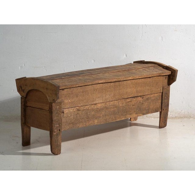 Antique Primitive Storage Bench in Wood, Central Europe, 1850 For Sale - Image 13 of 13