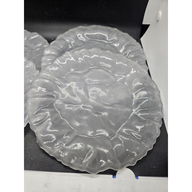 Four plates Antique Morgantown El Mexicano Luncheon Plates "Ice"