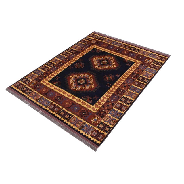 Tribal 1980s 1980s Vintage Tribal Kargahi Zulma Hand Knotted Rug For Sale - Image 3 of 10