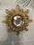 Vintage 16" Gilded Sunburst Wall Mirror With Light Cream Wash For Sale - Image 13 of 15