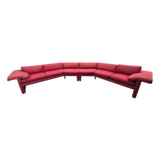 Late 20th Century Italian Postmodern Vico Magistretti Style Large 2-Piece Sectional Sofa For Sale