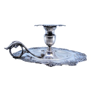 Silver Paddle with Embossed Floral Motifs For Sale