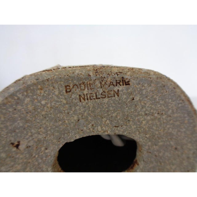 Beige Ceramic Table Lamp from Bodil Marie Nielsen, Denmark, 1960s For Sale - Image 8 of 18