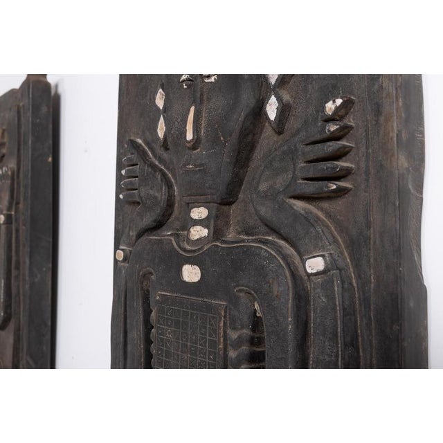 Wood Mid-20th Century African Art Wood Panels For Sale - Image 7 of 10