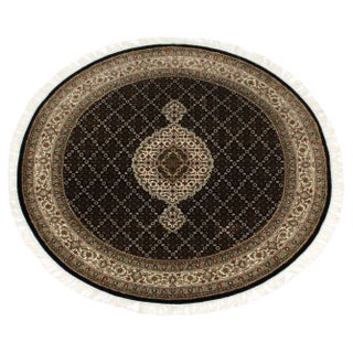 Vintage 20th Century Indian Wool Indo Tabriz Rug, 1980s For Sale