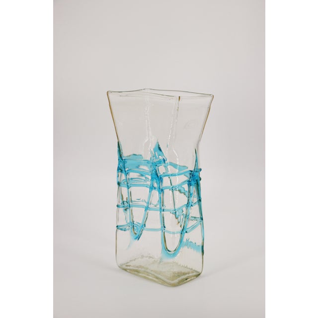 Italian Large Glass Vase, Fulvio Bianconi, Murano, Italian For Sale - Image 3 of 10