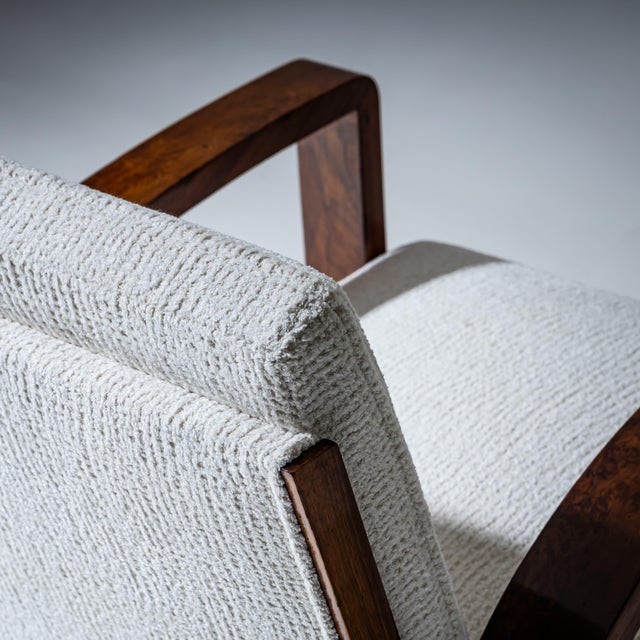 Pair of Art Deco Walnut Armchairs, 1920s For Sale In New York - Image 6 of 18