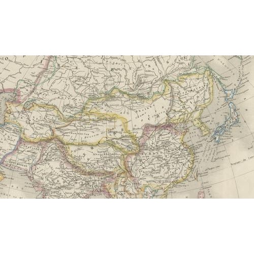 French Map of Asia with Russia, China and India by Cortambert, 1864 For Sale - Image 9 of 10