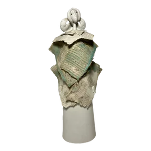 Contemporary Studio Art Pottery Woman Matte Porcelain Figure Statue