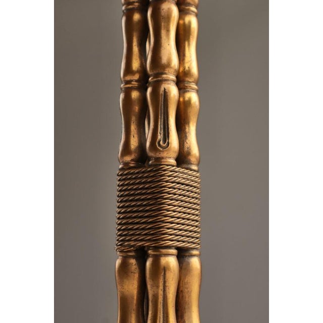 Vintage Scandinavian Table Lamp in Faux Bamboo with Rattan Shade, 1960s For Sale - Image 6 of 15