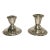 Vintage Sterling Silver Weighted Candlestick Holders - An Unmatched Pair For Sale