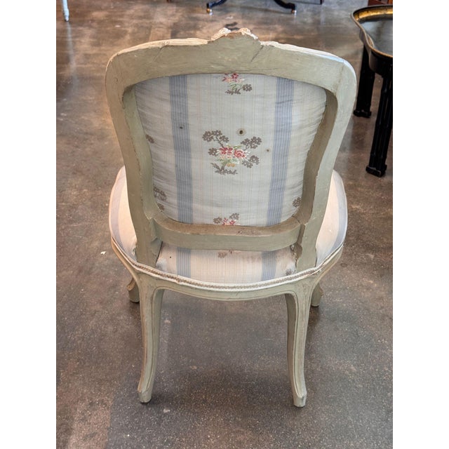 Pair of 19th Century French Painted Side Chairs For Sale - Image 9 of 9