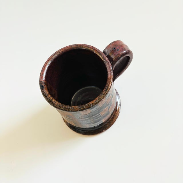 Contemporary Checkered Studio Pottery Mug For Sale - Image 3 of 7