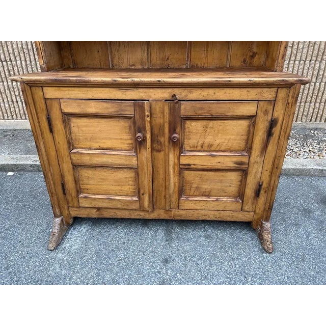 Yellow Antique Irish Yellow Pine Hutch Cabinet, Circa 1860s For Sale - Image 8 of 10