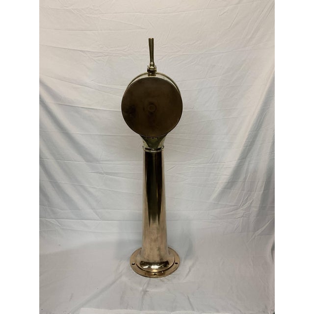 Solid brass ships telegraph by Scottish maker Mechans Limited of Scotstoun Glasgow. With porcelein faceplate displaying...