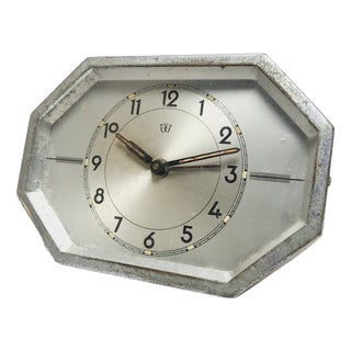 Art Deco German Clock, 1930s For Sale