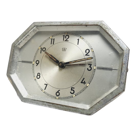Art Deco German Clock, 1930s For Sale
