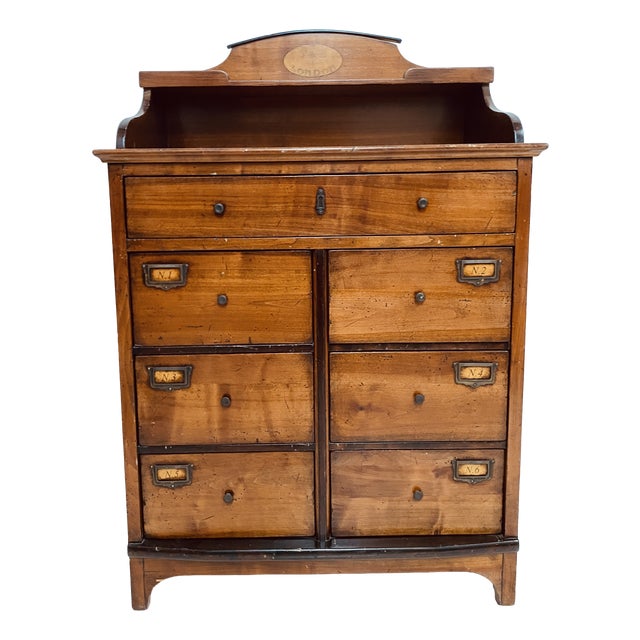 English Style Chest of Drawers in Walnut, 1900s For Sale