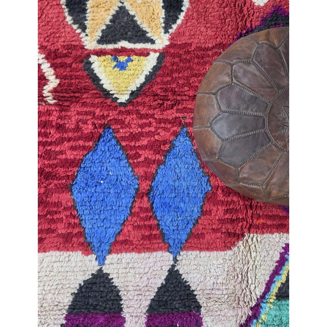 Handwoven Berber Wool Rug - For Sale - Image 4 of 8