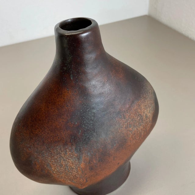 German Fat Lava Ceramic Pottery Vase by Gerda Heukoth for Carstens Tönnieshof, 1970s For Sale - Image 12 of 18