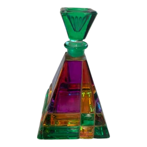 Mid 20th Century Vintage Italian Painted Glass Perfume Bottle