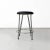Italian Modern Stool in Black Leatherette and Steel, 1970s For Sale - Image 4 of 11