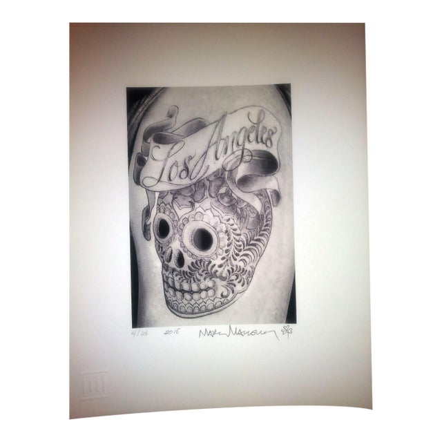 Mark Mahoney " Los Angeles Skull Tattoo" Giclée Print Signed 9 of 50 For Sale