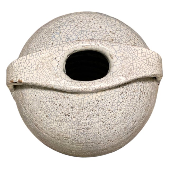 Blue 20thC. Aldo Londi for Bitossi Vase 13.5" Raymor Mid-Century Modern Italy Remini Blue For Sale - Image 8 of 11