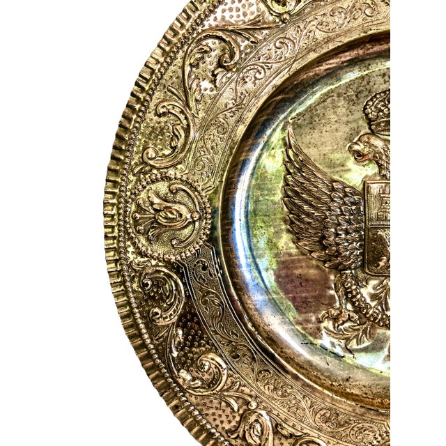 19th-Century Russian Brass Coat of Arms Plaque For Sale In San Francisco - Image 6 of 10
