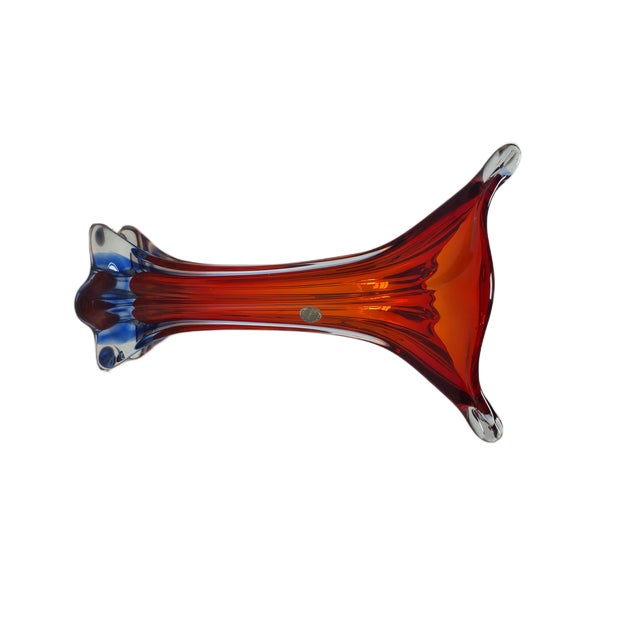 1950s Italian Postmodern Vase in Murano Glass from Mandruzzato, 1950s For Sale - Image 5 of 9
