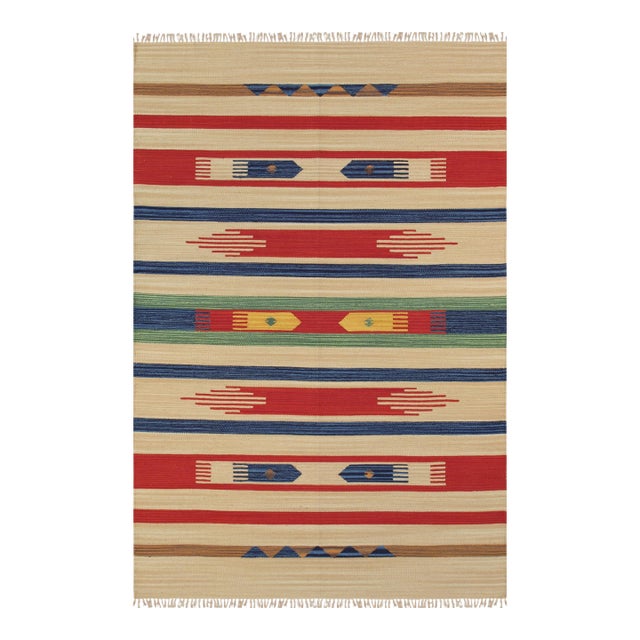 Pasargad Home Kilim Beige Cotton Area Rug-10' 0" X 14' 0" For Sale