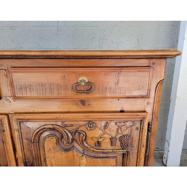 Wood Antique French Country Buffet Louis XV Early 19th Century For Sale - Image 7 of 18